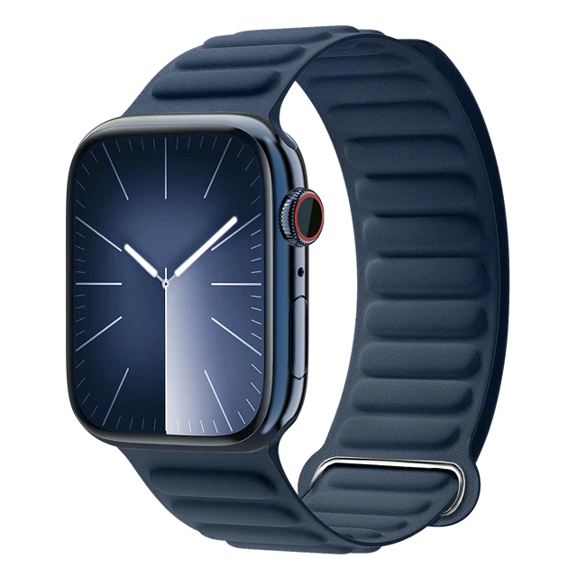 애플 워치 밴드용 마그네틱 루프, 미세 직조 팔찌, iWatch 시리즈 9 8 6 5 4 7 SE 울트라 2 스트랩, 44mm, 40mm, 49mm, 45mm, 41mm, 38mm