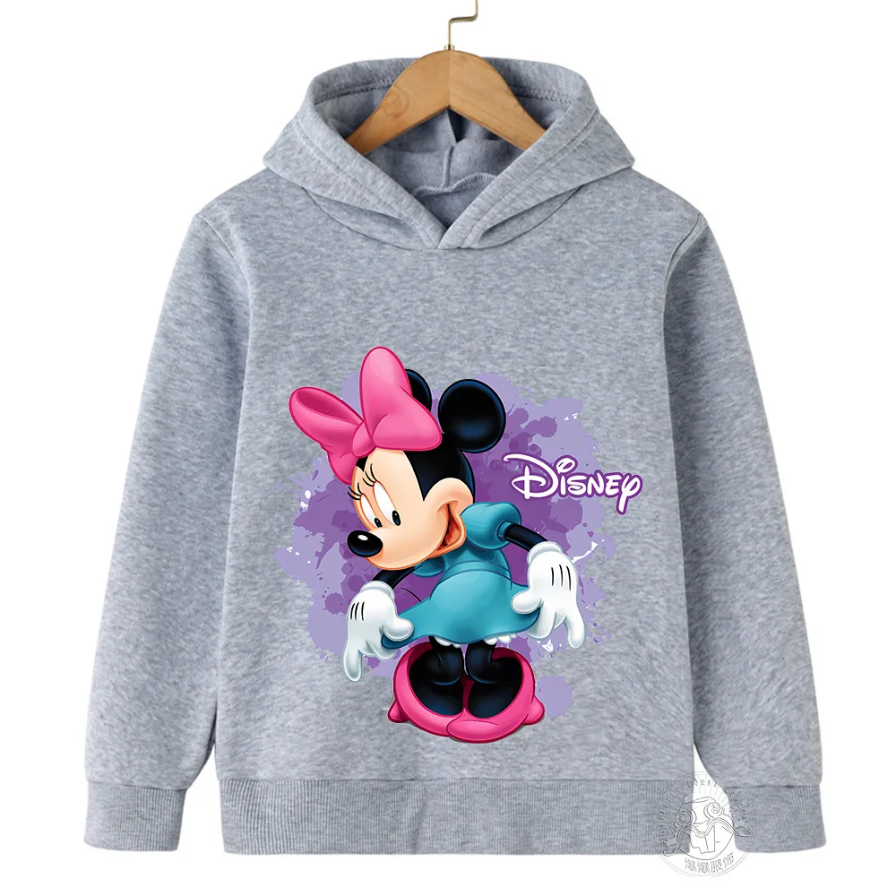 

Mickey Mouse Hoodies Disney Minnie Mouse Women's Sweatshirt Men's Clothing Tops Cute Men's and Women's Spring and Autumn Pullove