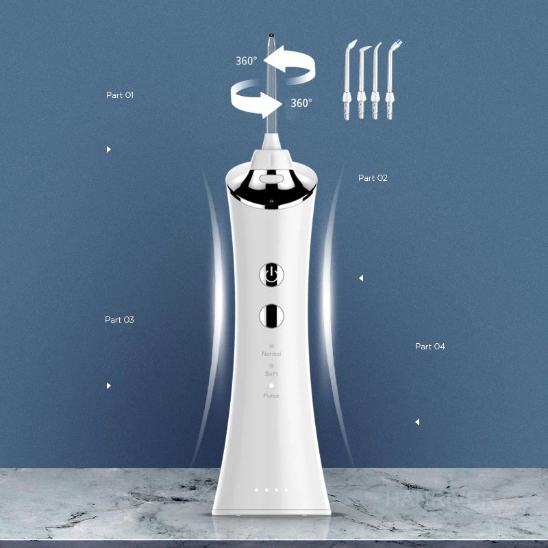 Portable Tooth Rinser Tooth Cleaning Device Household Tooth Cleaning Oral Care Water Floss Dental Water Sprayer 150ml