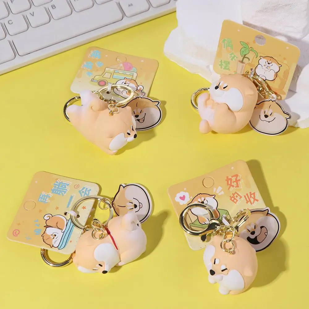 

Kawaii мультфильм Шиба-ину собака брелок кукла нежный автомобильный брелок для ключей смола милая собака сумка кулон школьная сумка