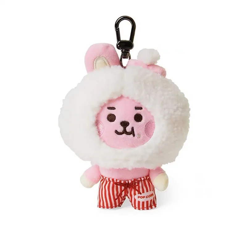 Kawaii BT21 anime cartoon dessert series keychain cute new plush doll backpack ornament Desktop ornaments Festival gifts