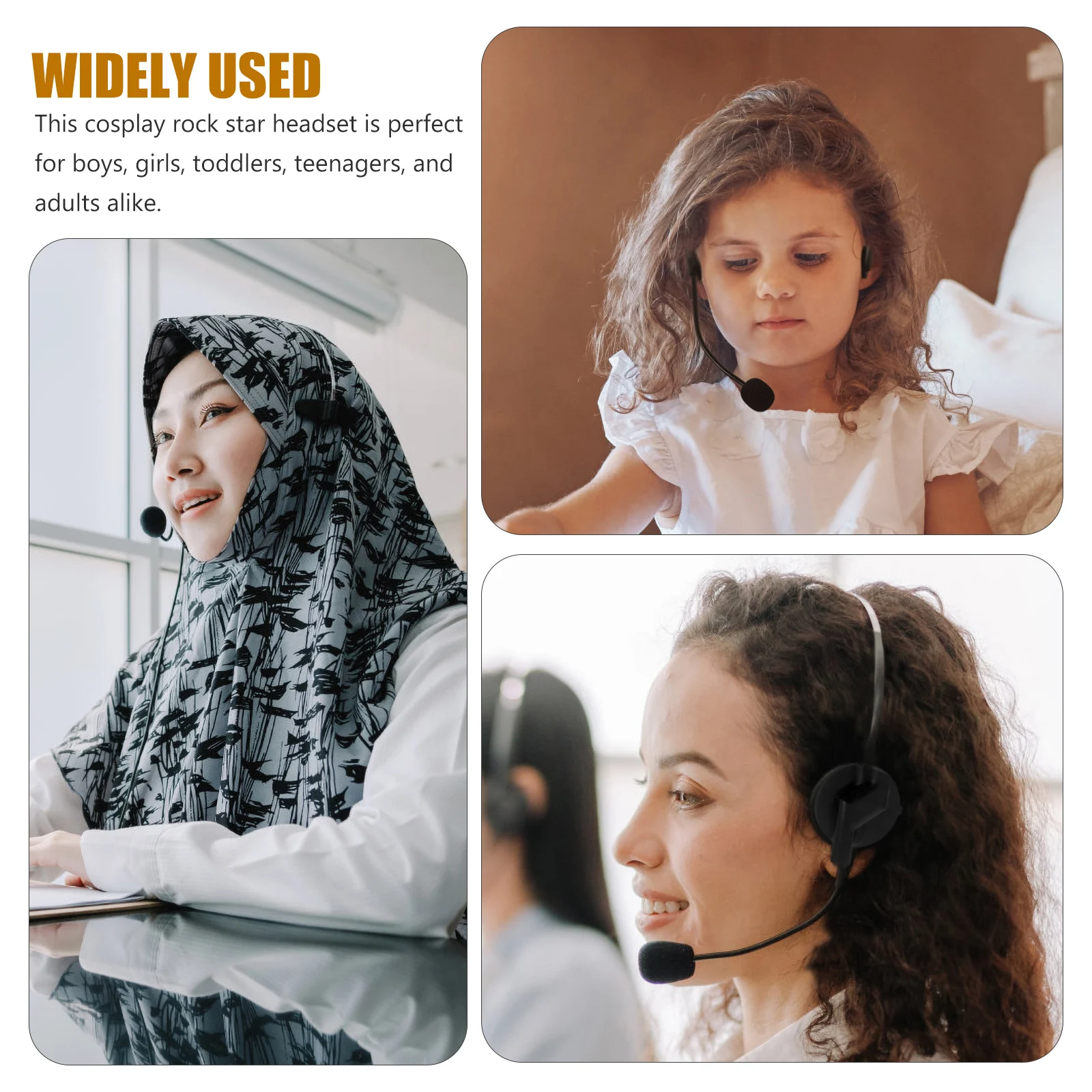 2 stuks headset rekwisieten speelgoed microfoon kostuum rockster accessoires voor kinderen plastic verstelbaar lichtgewicht kinderen