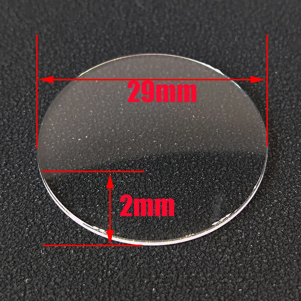 Cristal de reloj de zafiro de doble cúpula, 29mm x 2mm x 1,0mm, para SNKL05 SNKL07 SNKL08 SNKL09 7S26-01V0 7S26-03T0 SNK615 SNK371, piezas Mod