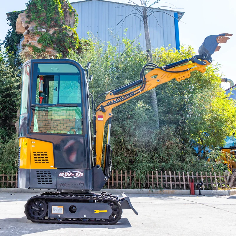 Mini Excavadora hidráulica agrícola, excavadora multifuncional portátil, 1T, pequeña, personalización de fábrica