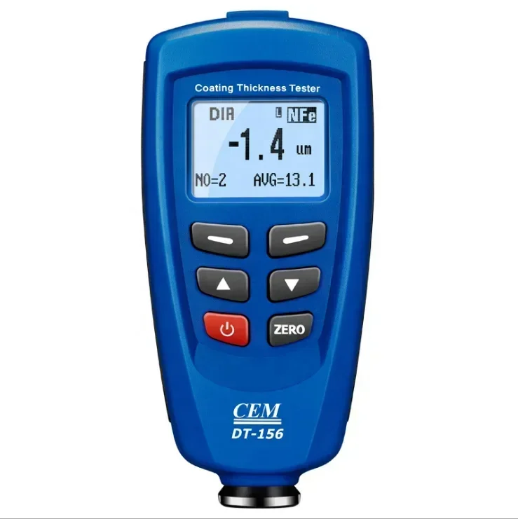 Digital DT-156 Paint Coating Thickness Gauge Meter Tester 0~1250um with Built-in Auto F & NF Probe + USB Cable + CD software