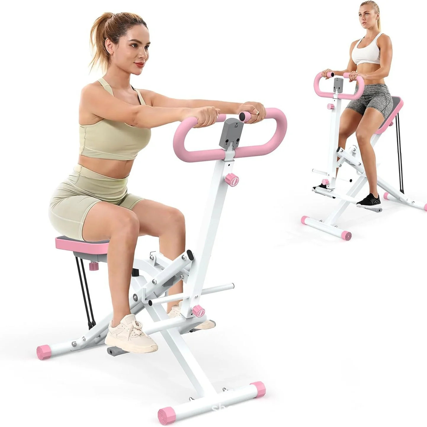 Escalador de ejercicio Cardio plegable compacto, máquina de ejercicio de gimnasio delgada mecánica para montar a caballo, entrenador Abdominal funcional plegable