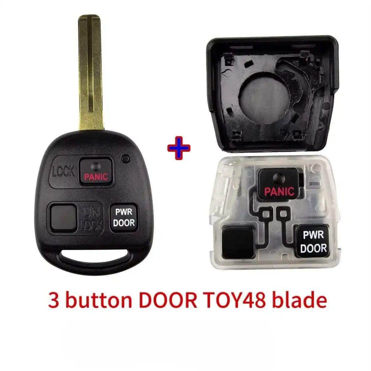 5/10 pieces Car Key Case Shell TOY43/TOY48 2/3 Button  for Toyota Camry Rav4 Corolla Prado Yaris Tarago Cruiser Land Inner shell