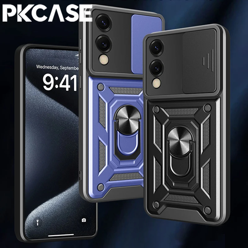 

PKCASE Slide Camera Lens Case For Samsung Galaxy S25 Edge S24 S23 S22 S21 FE Plus Ultra A56 A36 A26 A16 A06 A52 A72 Armor Cover
