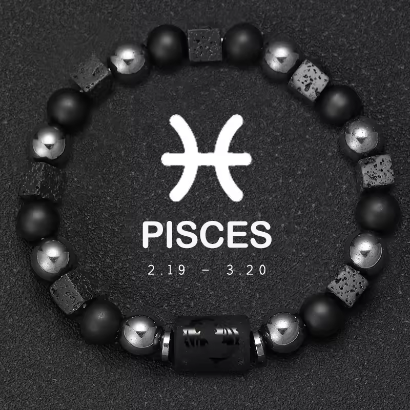 12 Zodiac Bracelets Natural Stone Cancer Virgo Leo Libra Bracelet Couples Friendship Gifts Bracelets jewelry pulsera hombre - Image 9