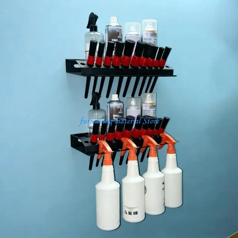 Y5GD Space Saving Garage Storage Unit Offering 12 Brush Openings And 8 Accessory Slots produced Of Rust Resistant Metal