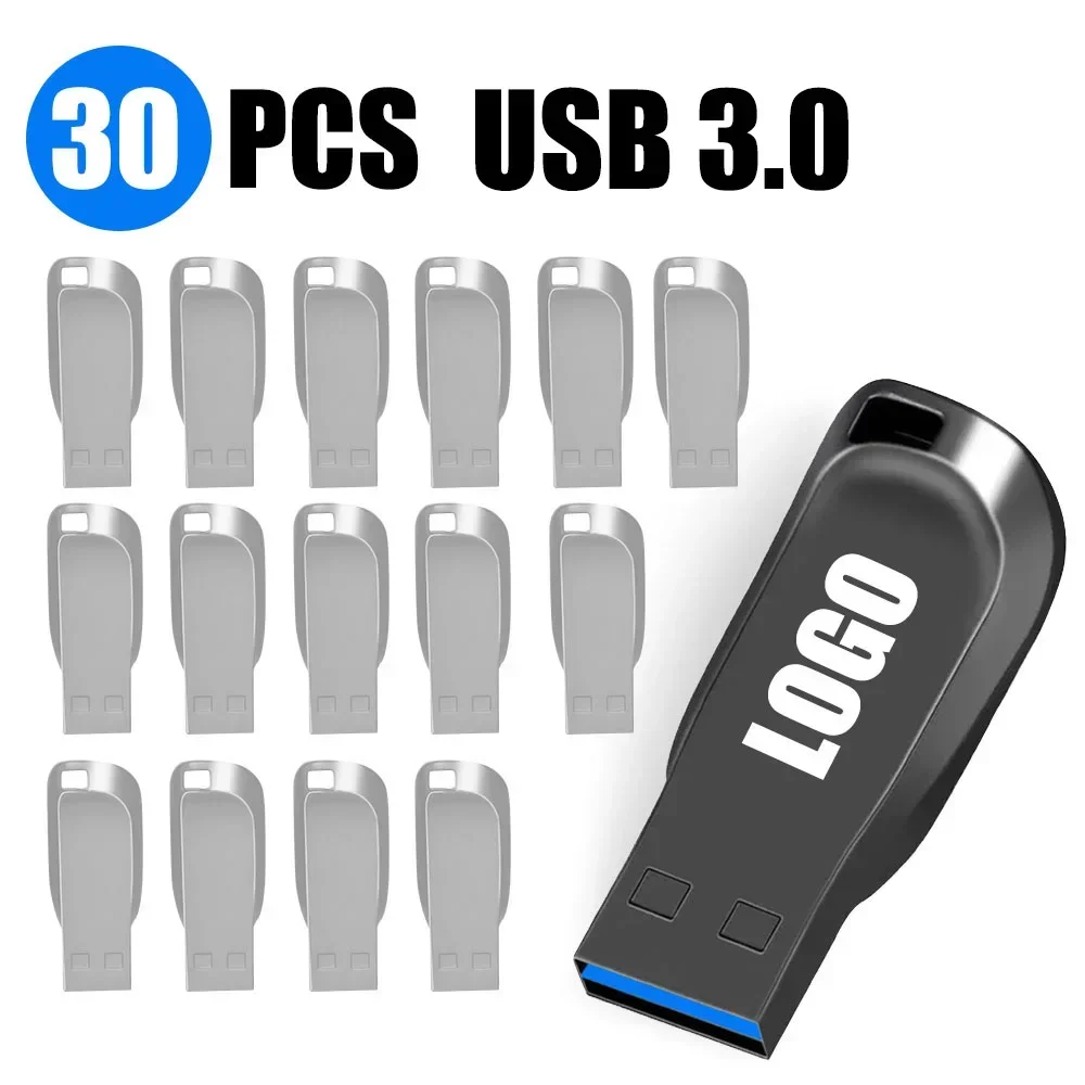 

30Pcs Lot USB 3.0 Flash Drive High Speed Pen Drive 8GB Usb 3.0 Memory Stick 32GB 64GB Flash Pendrive Metal Memoria U Disk For PC