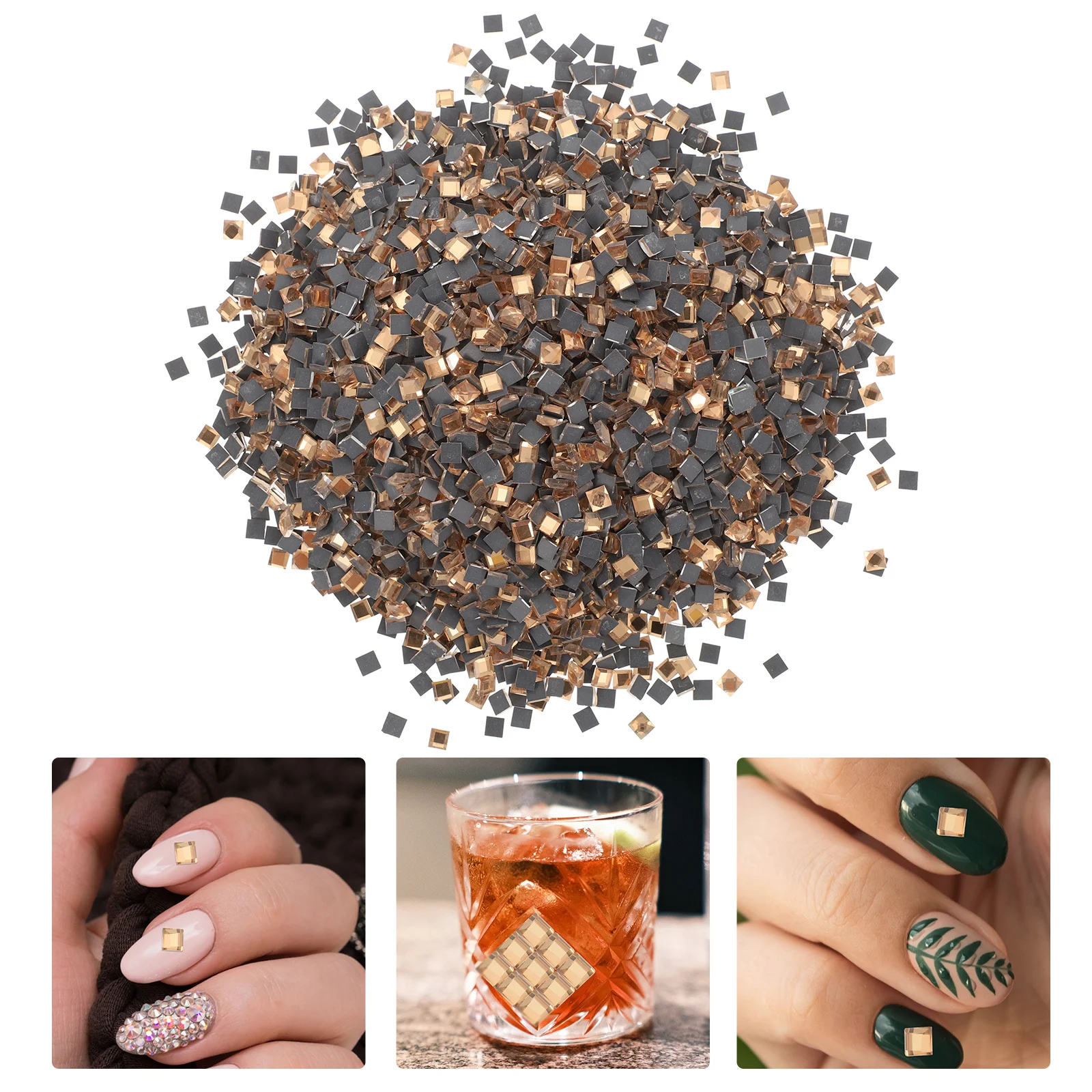 

5000Pcs Glass Mini Mosaic Nail Art Decorations Unique Shape Design Long-Lasting Brightness Suitable for Summer Vacation Party