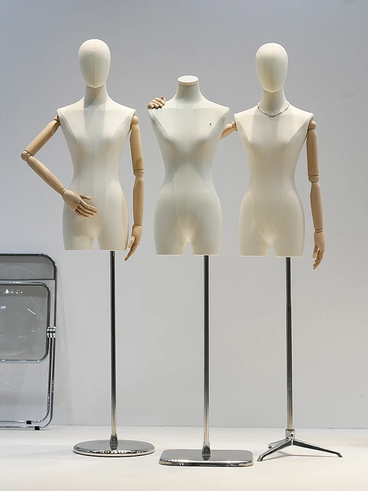 Small breast, clavicle, mannequin props, women's clothing table, full body body body, clothing window display shelf