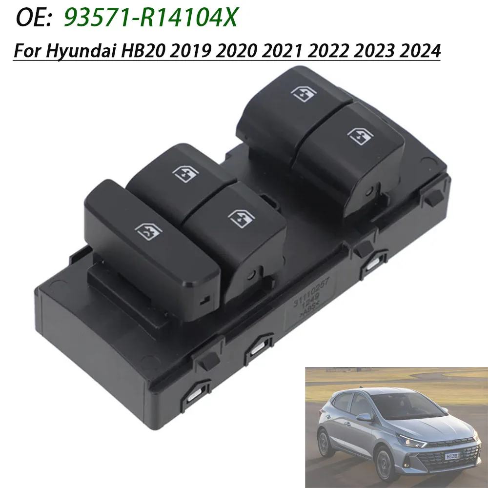 

Для Hyundai HB20 2019 2020 2021 2022 2023 2024 электрический переключатель управления стеклоподъемником 93571-R14104X 93571-R1410