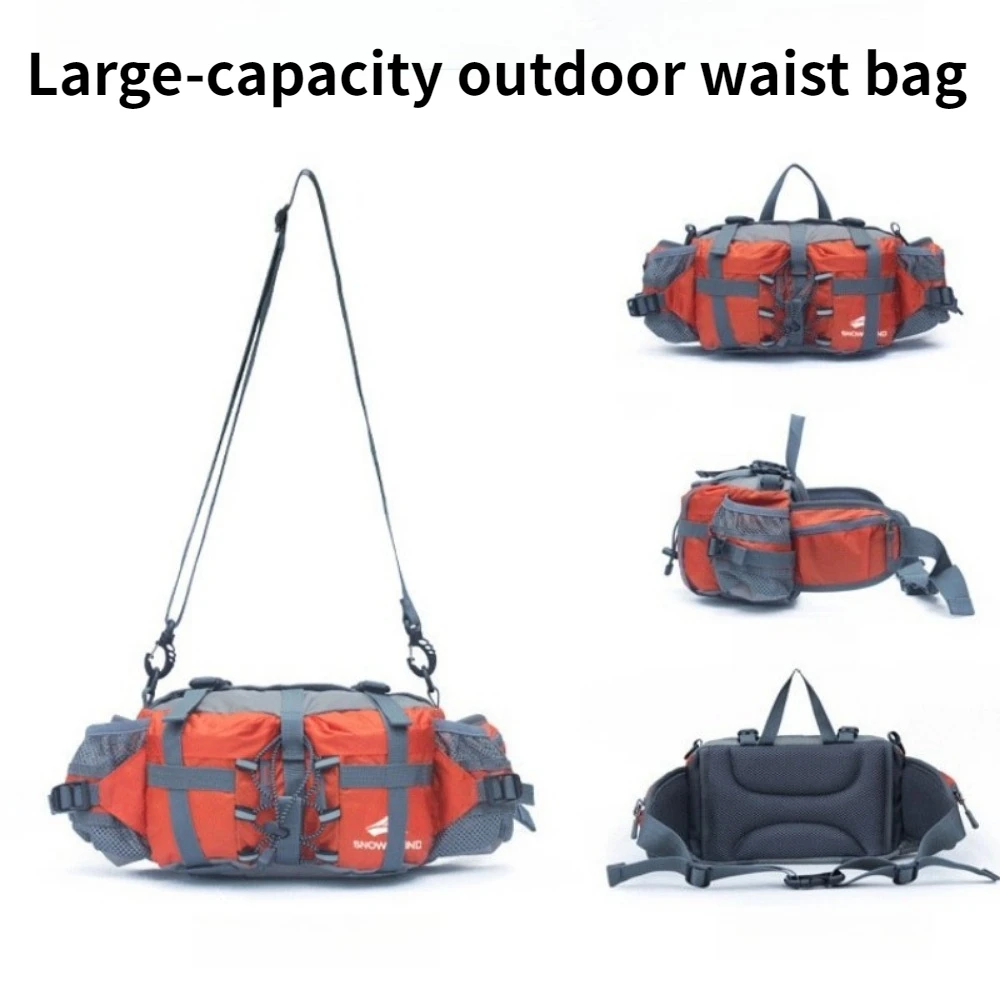 Large-capacity Outdoor Waist Bag Multi-function Hiking Messenger Bag Mountaineering and Cycling Water Bottle Waist Bag