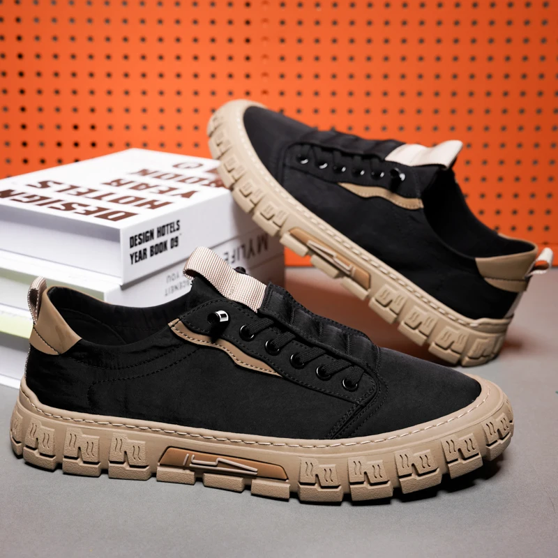 

Men Casual Shoes Breathable Ice Silk Male Loafers Slip on Walking Flats Shoes Vulcanized Shoes for New Men Comfortable Sneakers