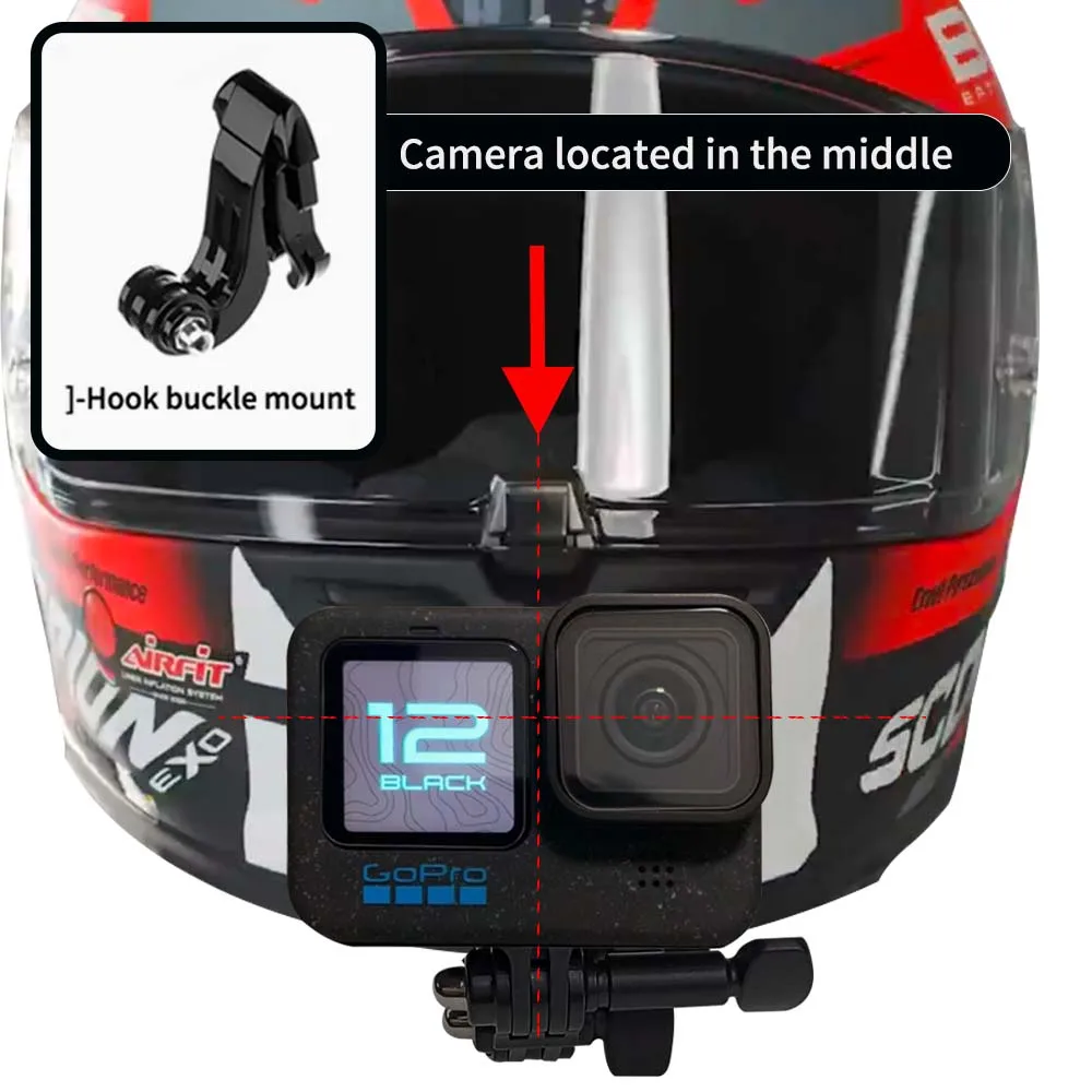 TUYU Scorpion Exo R1 EXO-R1 EVO Casco Supporto per mentoniera in alluminio personalizzato per GoPro per fotocamera Insta360 X4 X3 X2 One Rs DJI34