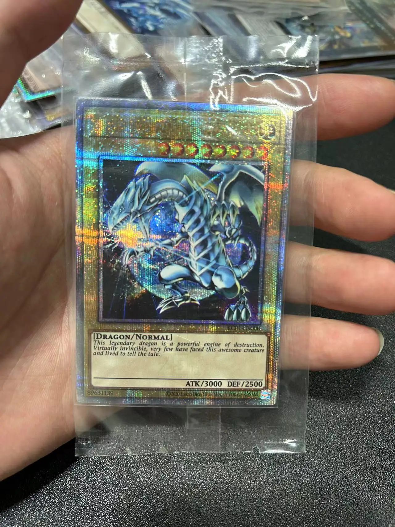 

Yu Gi Oh почти-chromespher E/QCSER TCG синие глаза белый дракон (KC01-EN000) Коллекция на английском языке настроить карту (не оригинал)