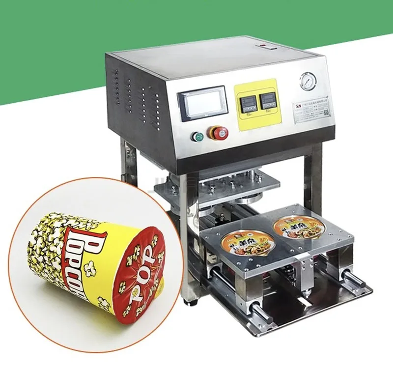 Multifunction AutomaticHeat Sealing square Yoghurt Bubble Tea Instant Noodle Cup Filling Sealing Machine