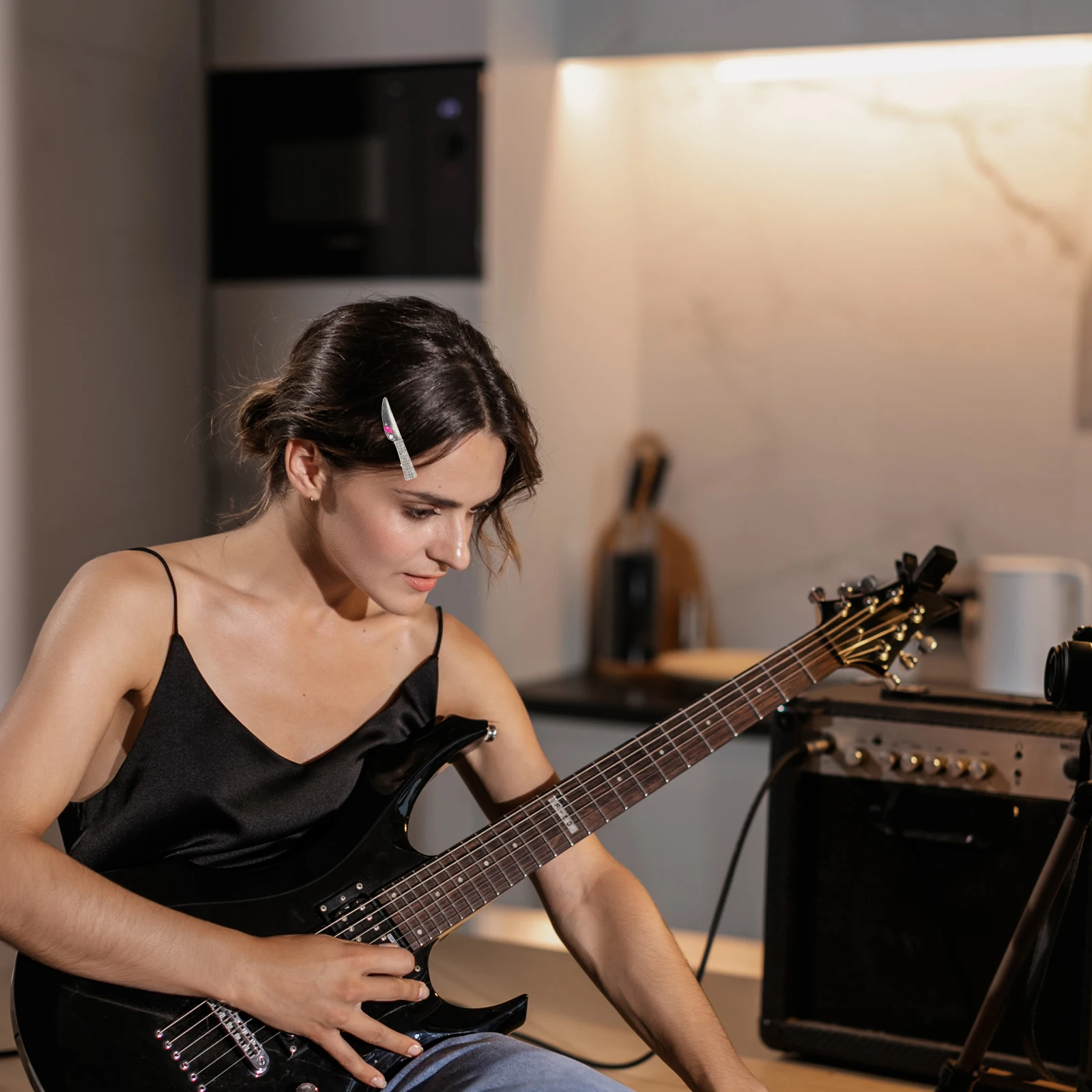 

2Pcs Metal Hair Clips Cute Accessories for Women Gothic Hairpins Halloween Cosplay Role Playing