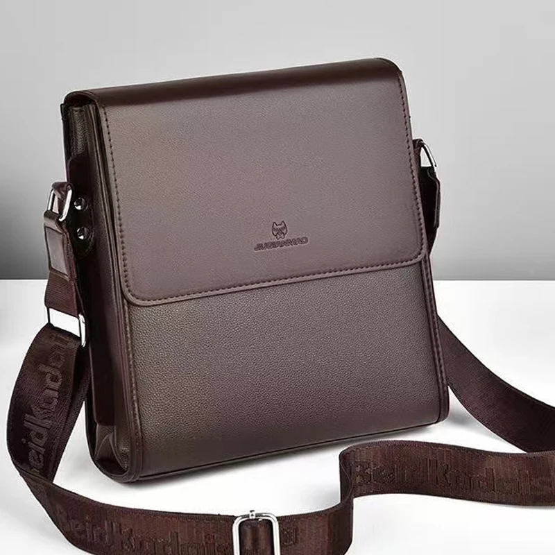 حقيبة كروس مربعة الجانب، حقائب جلدية تنفيذية للرجال، حقيبة يد مصممة للأعمال، محفظة كتف
