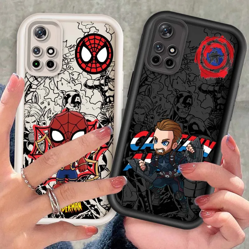 

Marvel Comic Heroes For Xiaomi Redmi Note 14 13 13R 12 12R 11 11E 11T 11S Pro Plus 5G Eye Ladder Cover