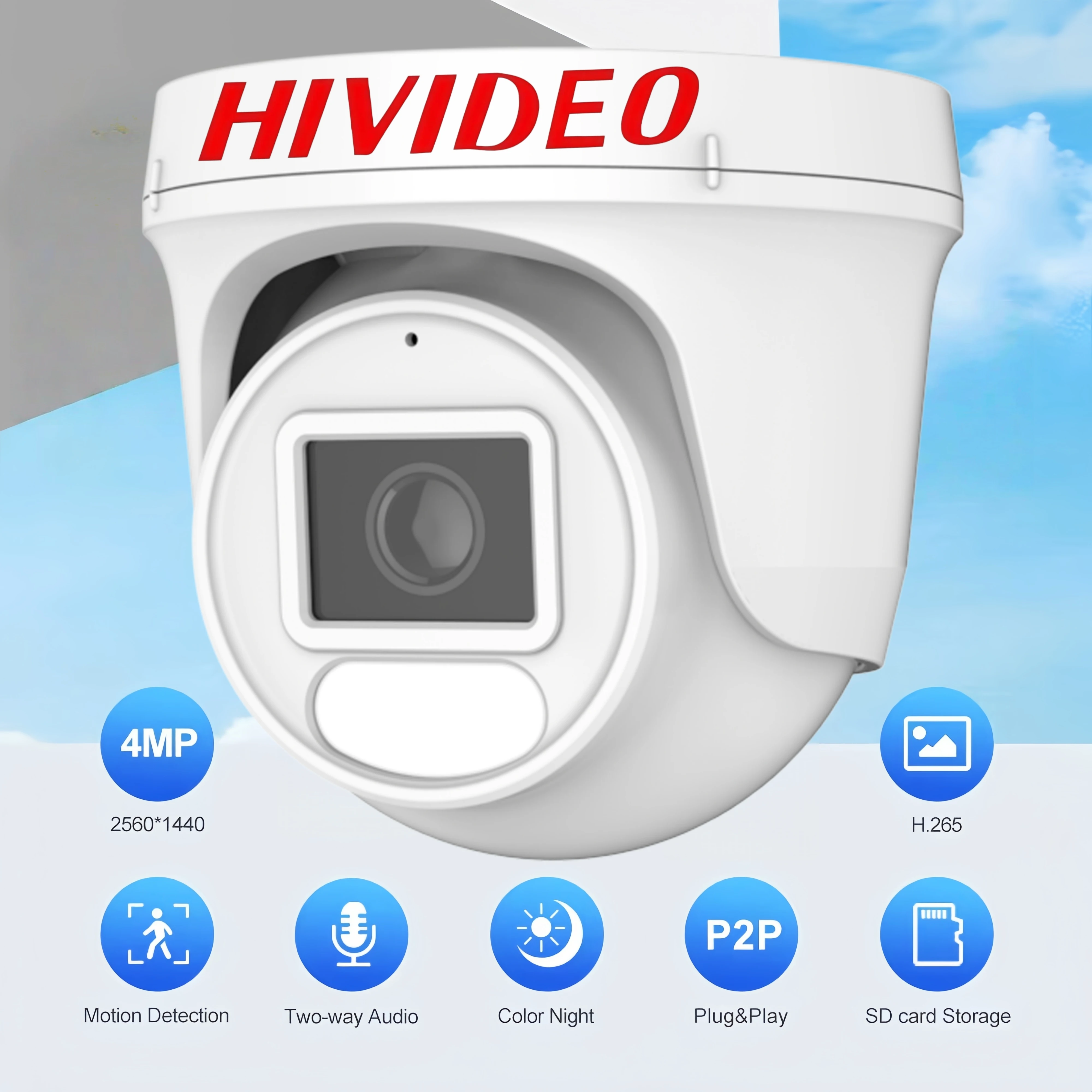 

HIVIDEO 4K Outdoor IP Camera Waterproof Security Camera Cctv Camera Surveillance Camera Wifi Camera 4K 8MP 4G Camera