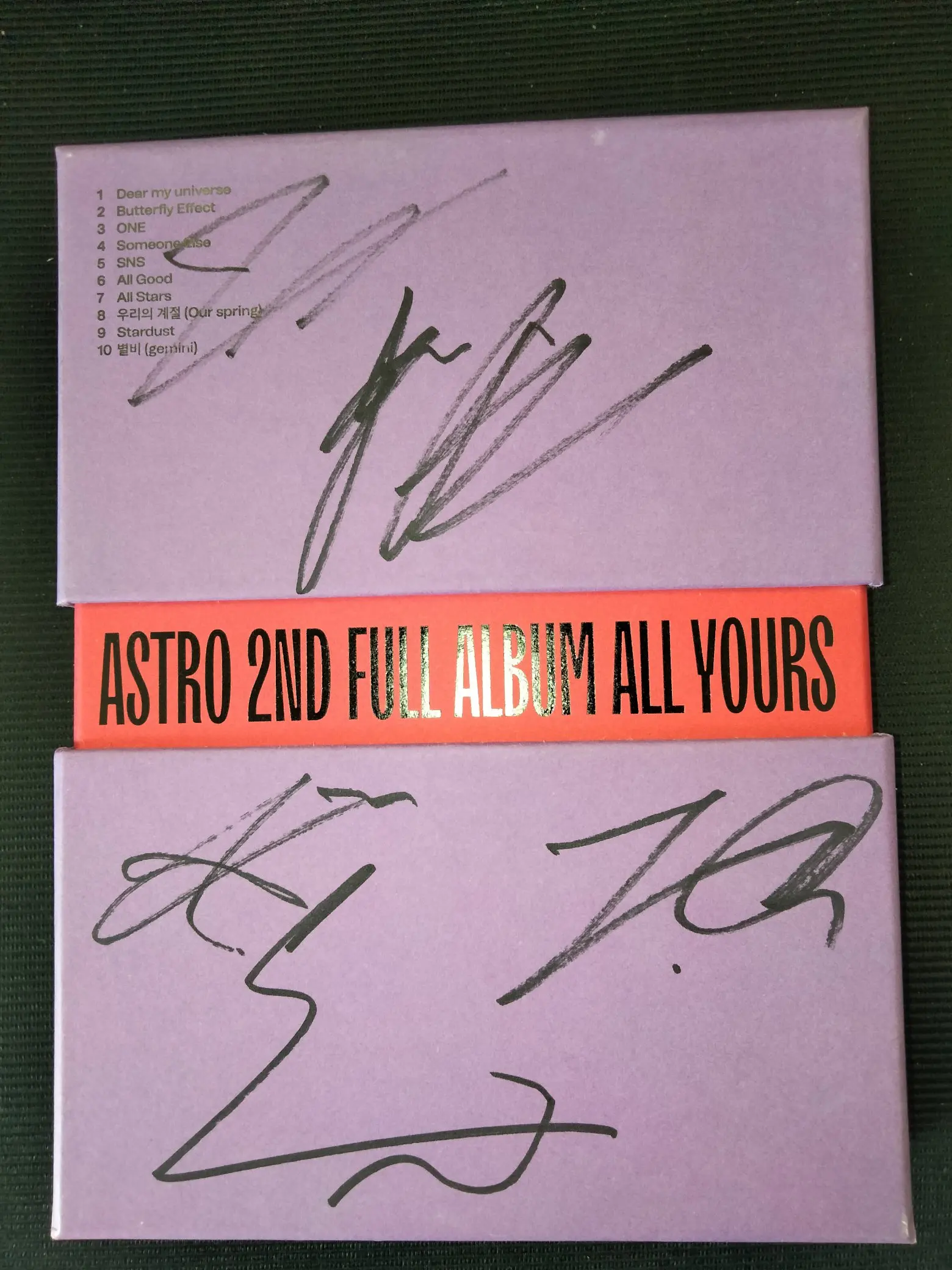 ASTRO 2ND AUTOGRAFADO CD completo de alumínio, K-Pop Todos MEMBROS
