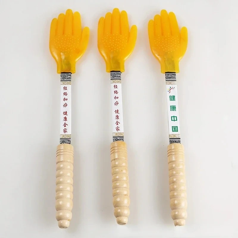 

1PC Paisha Palm Wooden Handle Meridian Brush Massage Hammer Health Muscle Relax Acupoint Relieve Fatigue Silicone Palm Paisha