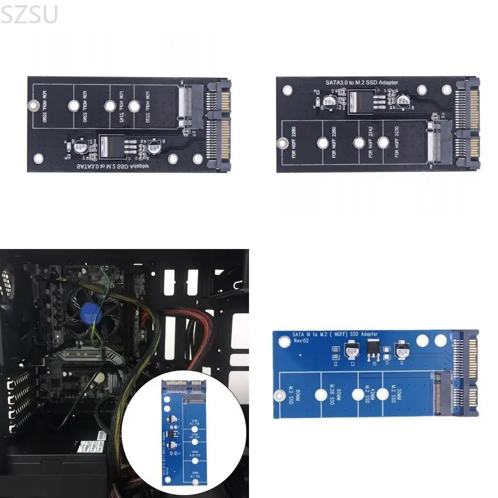 

SZSU SATA3 Adapter M.2 SATA3 to M.2 M.2 SATA3 Adapter M.2 Converter SATA3 Card