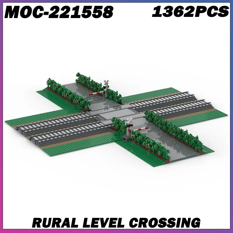 

1362 шт. MOC-221558Набор моделей для сборки рельсового уровня, высокоскоростные строительные блоки «сделай сам», набор кирпичей, образовательные