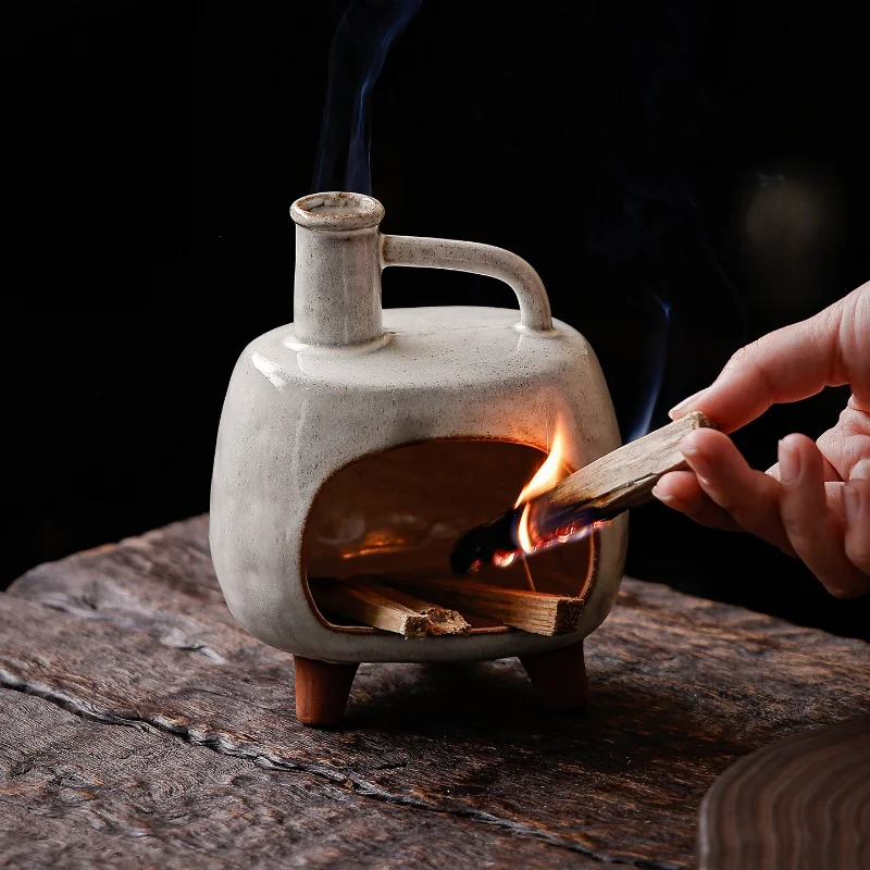 Peru Palo Santo Fireplace Incense Burner for Meditation Yoga Lavender White Sage Energy Cleansing Home Aroma Decorations