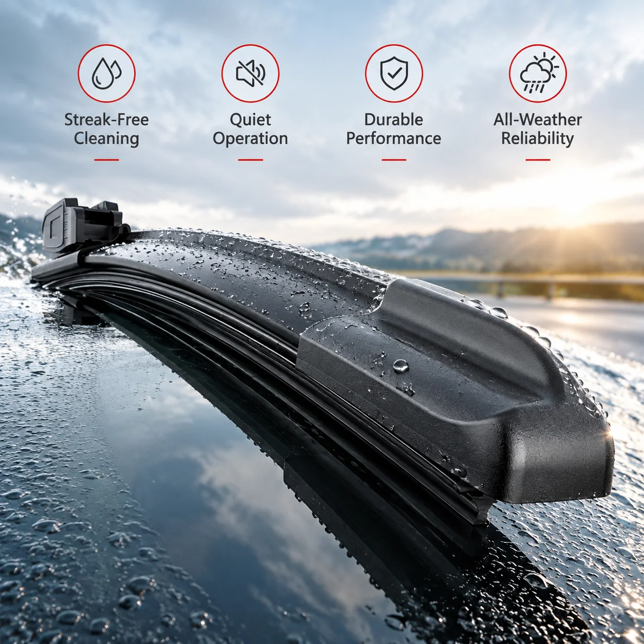 For Honda Freed 2024-2025 Auto Front Windshield Wipers High Steel Frame UV Resistant Silent Replacement Wiper Blades 3