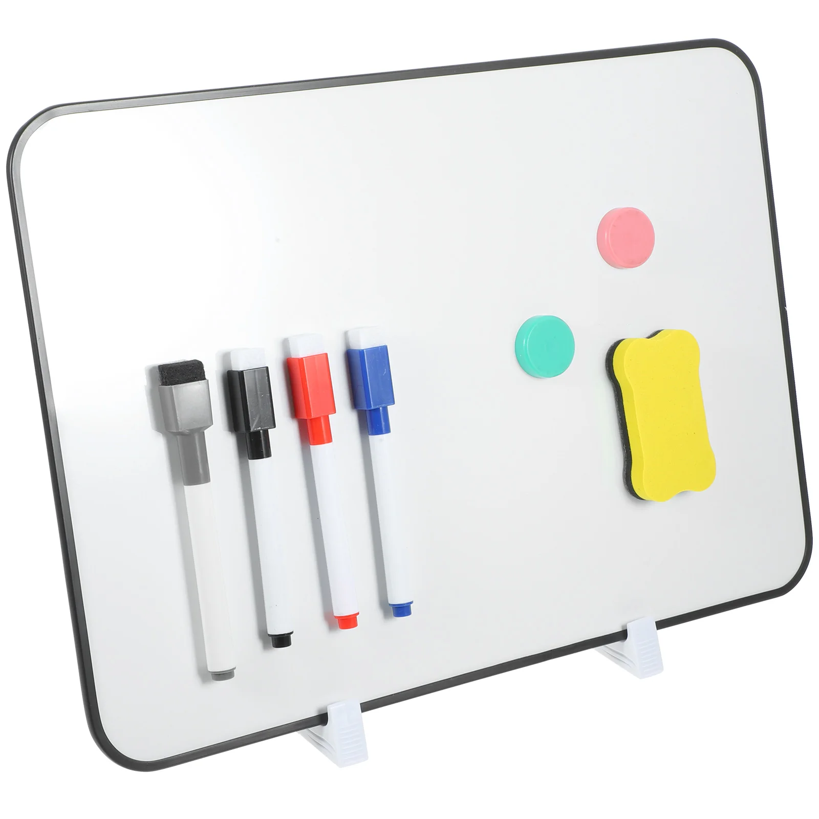 

Magnetic Whiteboard Double Sided Dry Erase Board 25x35cm Size Kids Drawing Rewritable Marker Stand Home Office School