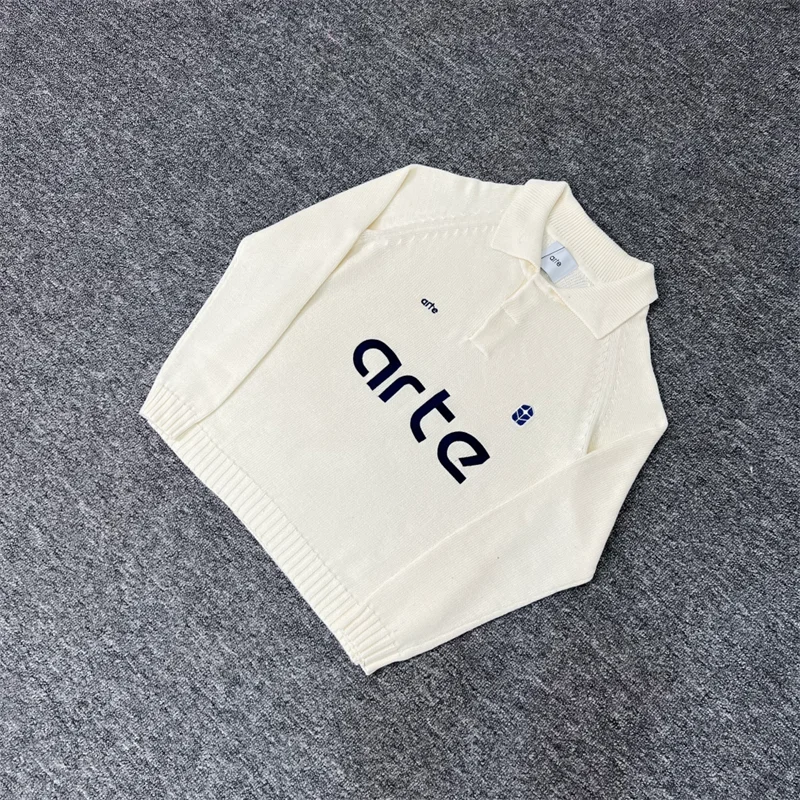 

Вязаные свитера Arte для мужчин и женщин 1:1, высококачественные повседневные вязаные пуловеры с лацканами