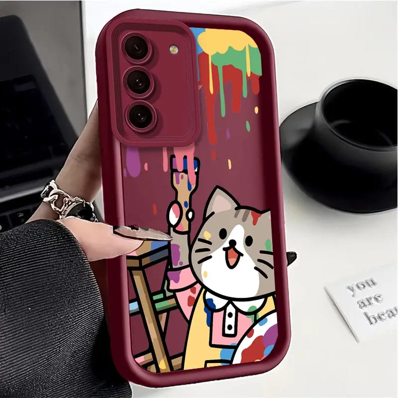 S22 Little Painter New Sky Eye Phone Case For Samsung S22 S22Plus S21 S21FE S21Plus S22Ultra S21Ultra S20 S20FE S23 S30 Cover