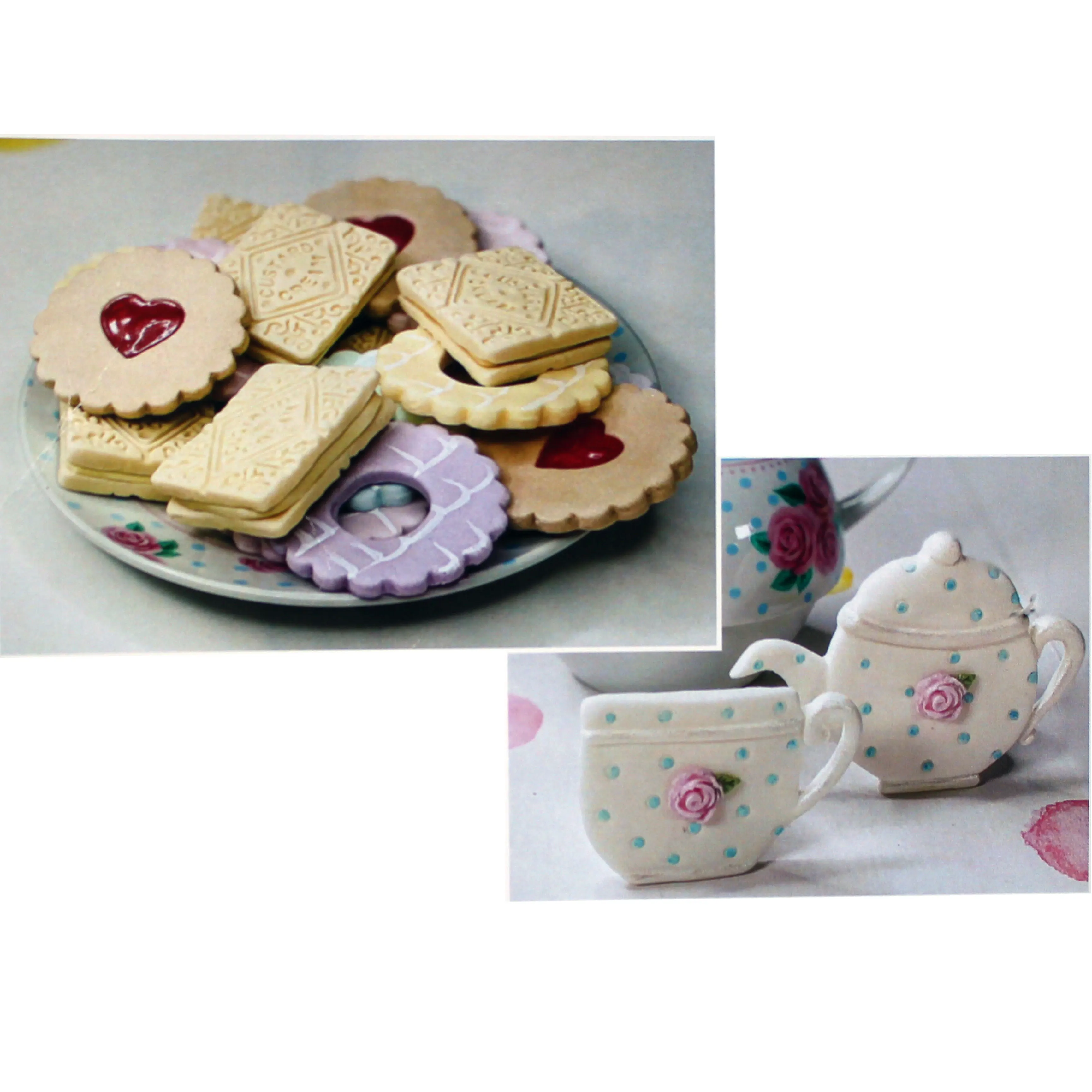 Afternoon Tea Pot Biscuits Silicone Mold Fondant Cake Decorating Mould Clay,Sugarcraft Chocolate Baking Tool,Kitchenware