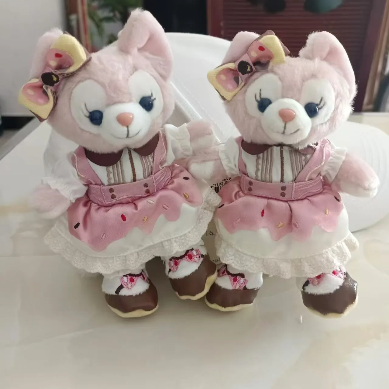

Disney cartoon Duffy Family Kawaii LinaBell cute backpack pendant, 15cm plush keychain, birthday gift