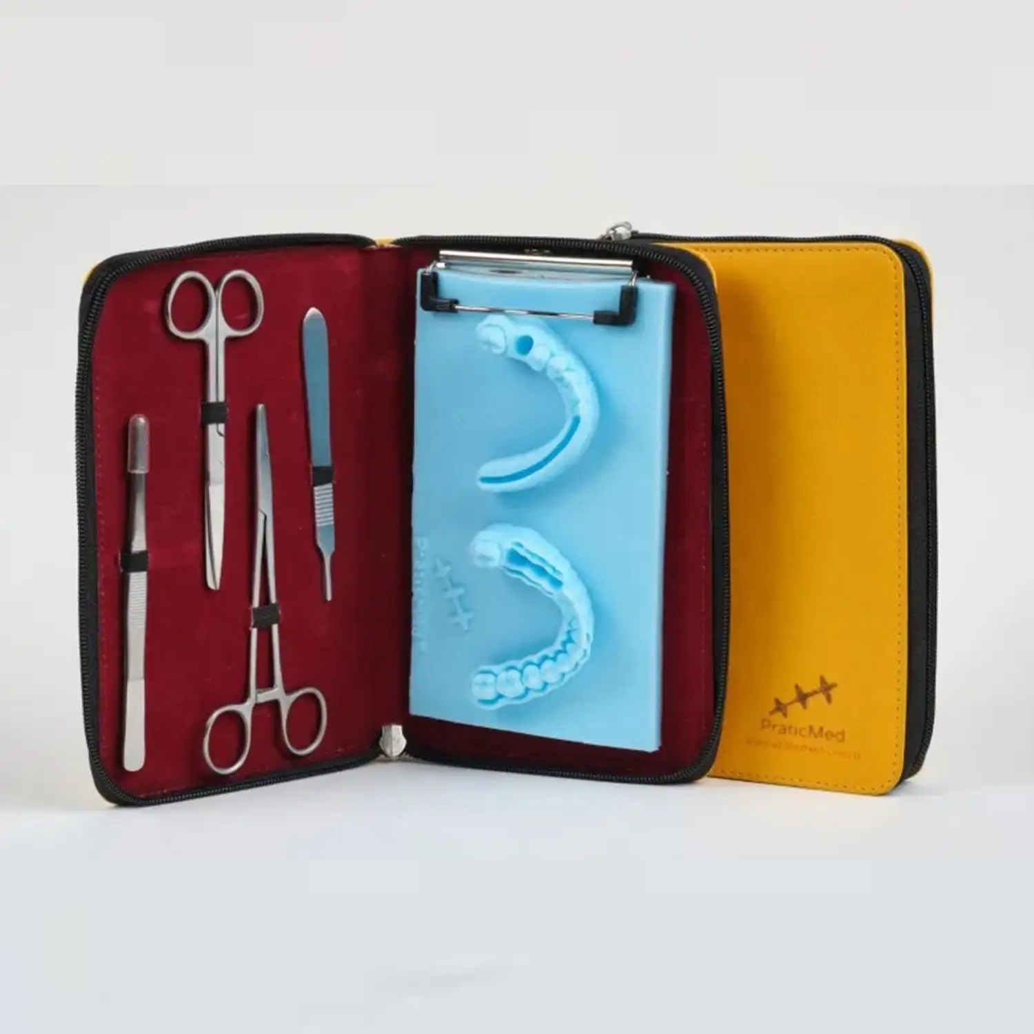 Praticmed - Dentistry Suture, Flap Closure Silicoe Set - Bag Type - Blue Silicone