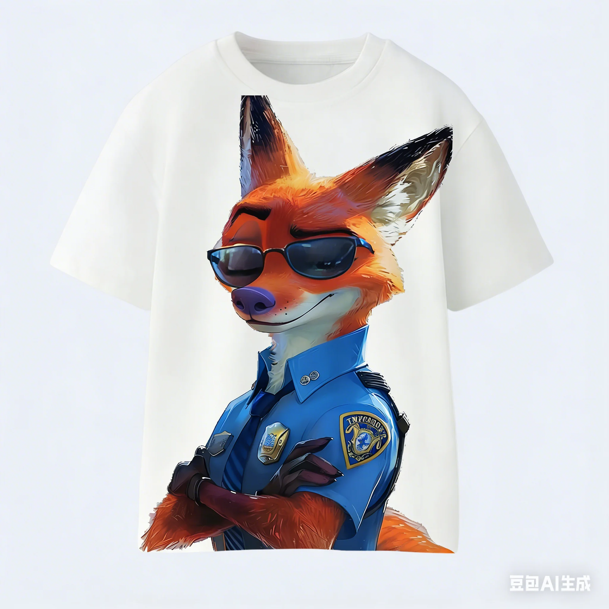 تي شيرت صيفي جديد بأكمام قصيرة للرجال، طباعة Zootopia 2 Nick Wilde، بلوزة كاجوال قابلة للتنفس للارتداء الداخلي/الخارجي #5