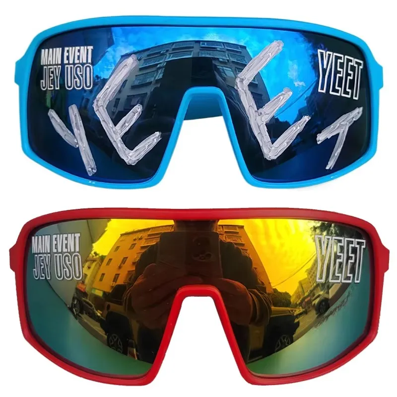 Jey Uso Yeet Sports Shades Glasses Bloodline USOS RARE RED Sunglasses Motorcycle glasses