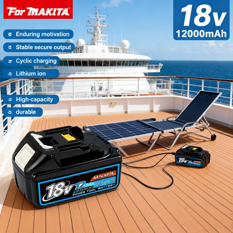 12.0Ah 18V 🔥 Genuin Cycling charging Lithium-Ion for MAKITA Electric tool for DHP490WVX、TD127D003、UM110、UM110D002 & More