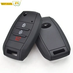 3 4 Button Silicone Key Cover Case Fob Fit For Kia Sportage Cerato Optima k5 Rio Carens Rando Ceed Picanto k2 Soul Sorento Ski