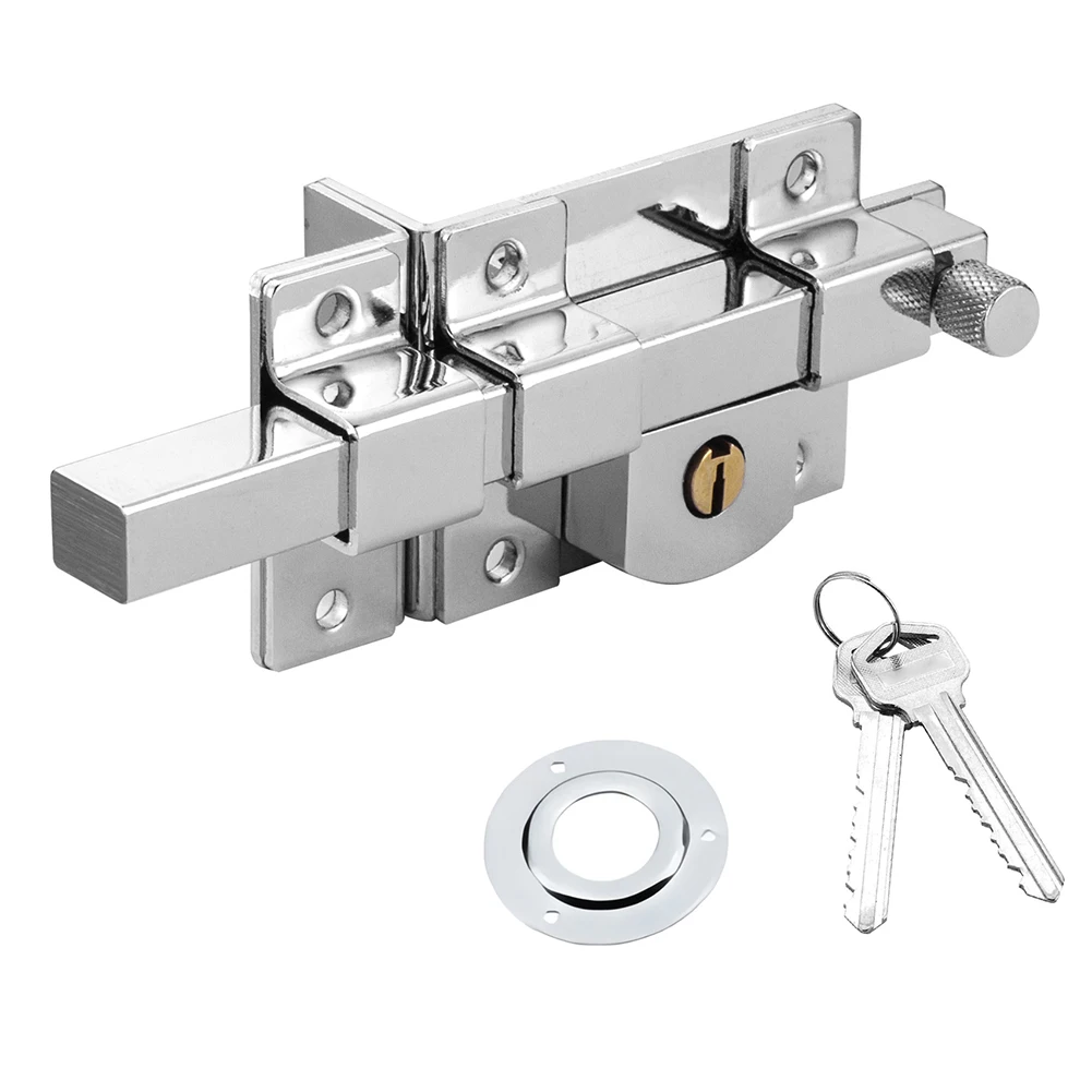 Left Right Open Garden Fence Door Cross Key Old-fashioned External Lock Heavy-duty Wooden Door Bolt Anti-theft Door Lock Bolt