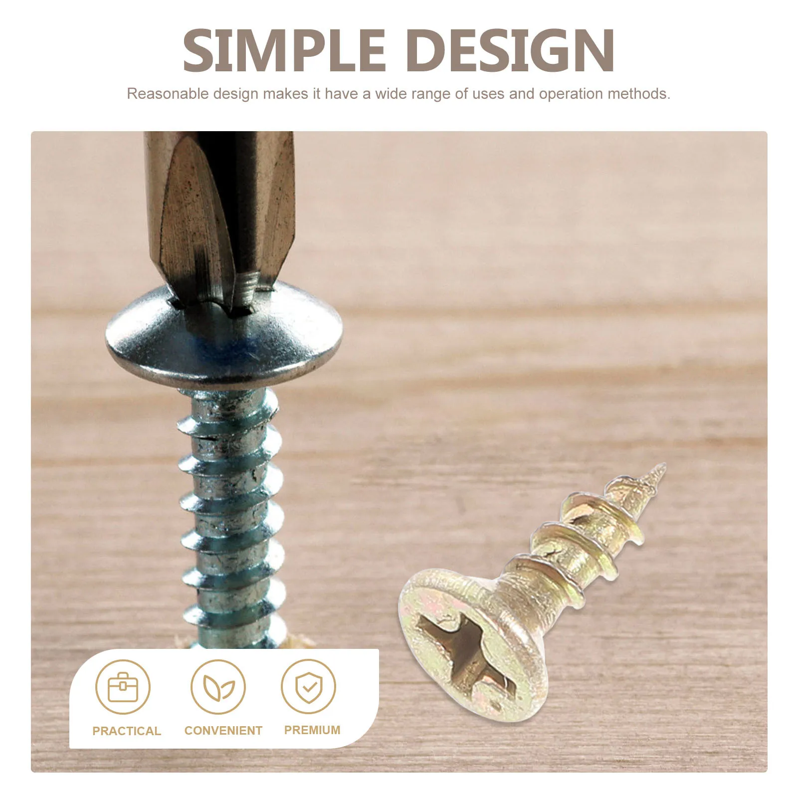 

500G Short Hair Deck Screws 3 Inch Self Tapping Carbon Steel Wood Plastic Craft Electrical Panel Composite High Hardness Strong