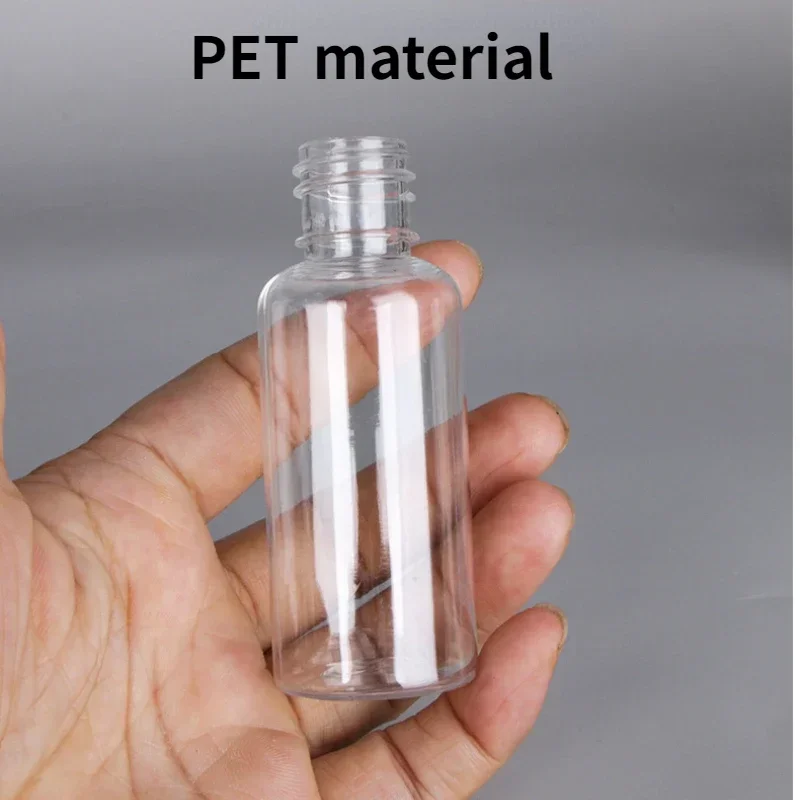10 個 5 ミリリットル/8 ミリリットル/10 ミリリットル/15 ミリリットル/20 ミリリットル/30 ミリリットル卸売アルミキャッププラスチックボトルペット透明サンプルボトルエマルジョン化粧品ボトル