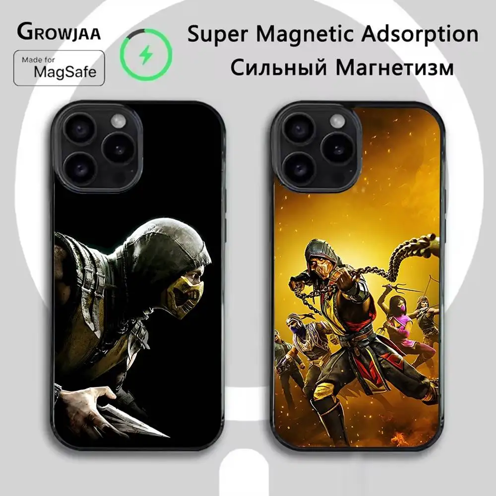 

Чехол для телефона Game M-Mortal Kombat для iPhone 17,16,15,14,13,12,11,Pro,Max,Plus,Mini,SE4,E с магнитной беспроводной зарядкой Magsafe