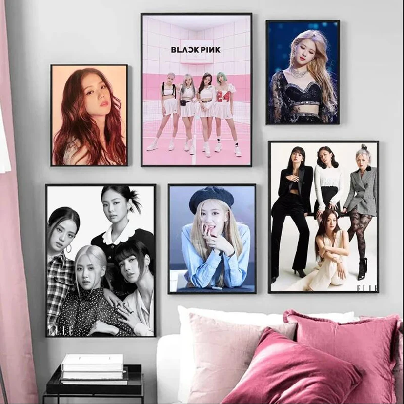 Алмазная 5D картина Jisoo Rose Kpop с корейскими группами, черная девушка, розовая, настенная живопись, вышивка крестиком, картина, мозаика, декор WG3445