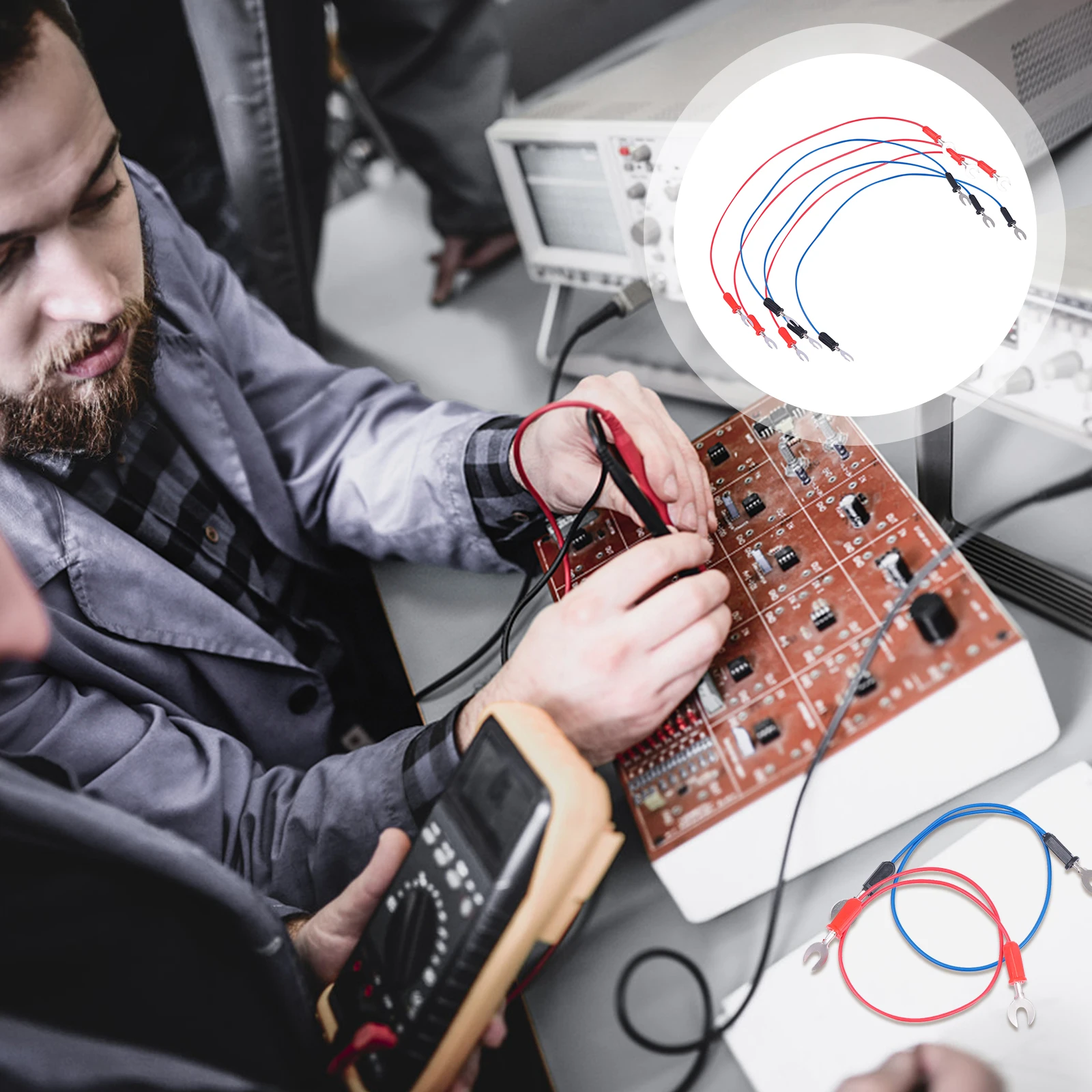 

6 Pcs Experimental U-shaped Fork Wiring Copper Line Physics Lab Teaching Tool Long Lasting Use