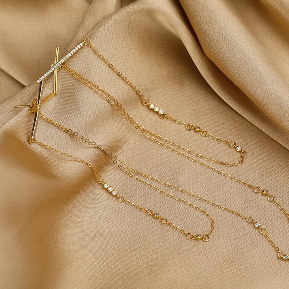 

1Pair Tassel Earrings Long Cross Design Dangling Earrings for Women Daily Wedding Travel Drop Ear Jewelry Ear Jewelry for Women